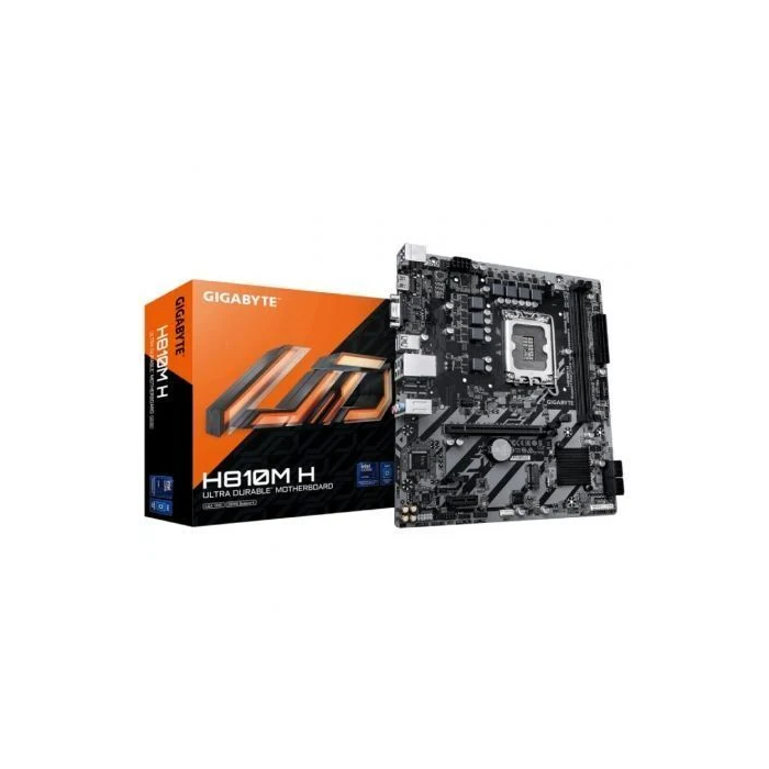 Gigabyte H610M H Placa Base Micro ATX con Socket LGA1851 para Intel Core Ultra, Memoria DDR5, PCIe 4.0, HDMI, GbE LAN, M.2 PCIe 4.0 x4