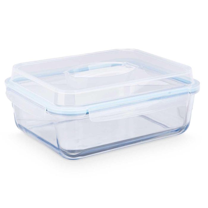 Fiambrera Borosilicato Hermetica C Asa 4800Ml Vivalto 32X13CM (6 Unidades) 1 Fiambrera Borosilicato Hermetica C Asa 4800Ml Vivalto 32X13CM (6 Unidades) 1