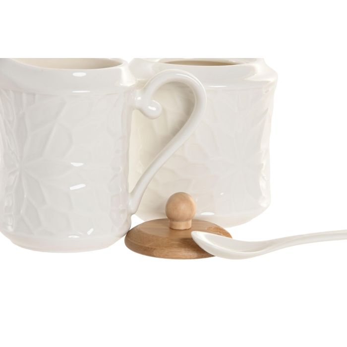 Azucarero Home ESPRIT Blanco Bambú Porcelana 19,5 x 9 x 17 cm 2 Piezas 3 Azucarero Home ESPRIT Blanco Bambú Porcelana 19,5 x 9 x 17 cm 2 Piezas 3