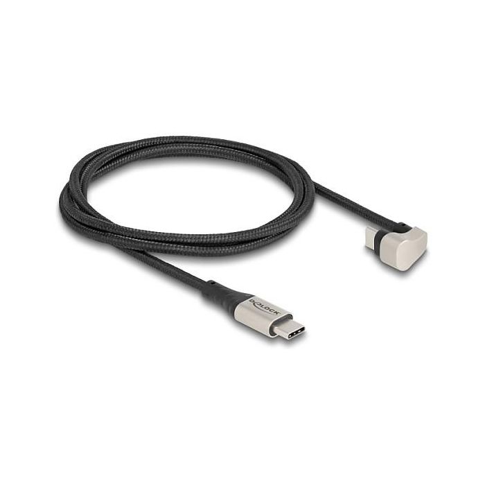 DeLOCK USB 2.0 Cable USB Tipo C Macho a Macho Ángulo 180°, 1 m, PD 3.0, 60 W, 0.48 Gbit/s, Negro 1