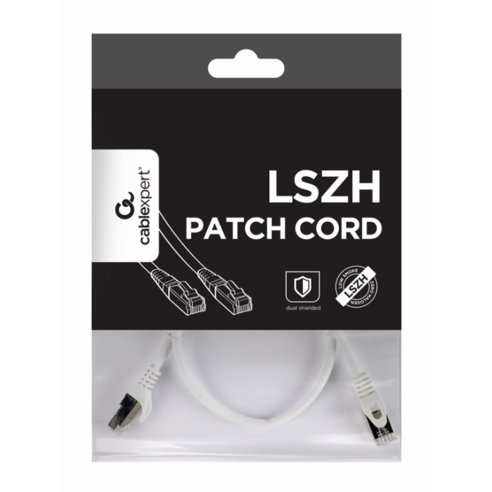 GEMBIRD PP6A-LSZHCU-W-0.5M Cable de Red Blanco 0,5 m Cat6a S/FTP (S-STP)