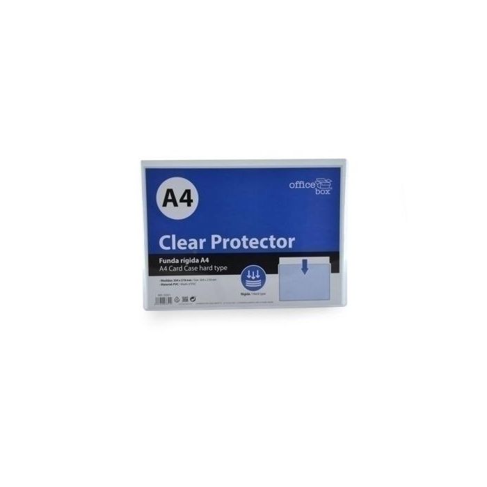 Funda Porta Carteles Office Box Pvc Rigido A4 10 unidades