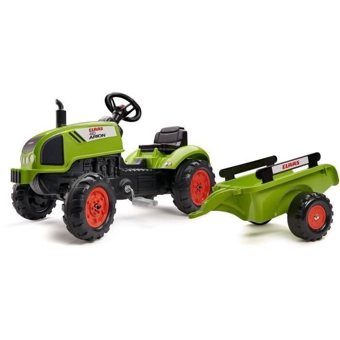 Tractor de pedales FALK Claas con remolque