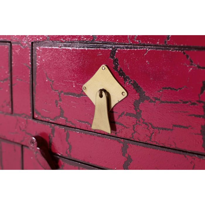 Aparador Japonés GINER Y COLOMER Rojo Madera de Mango y MDF 90x150x40 cm 5