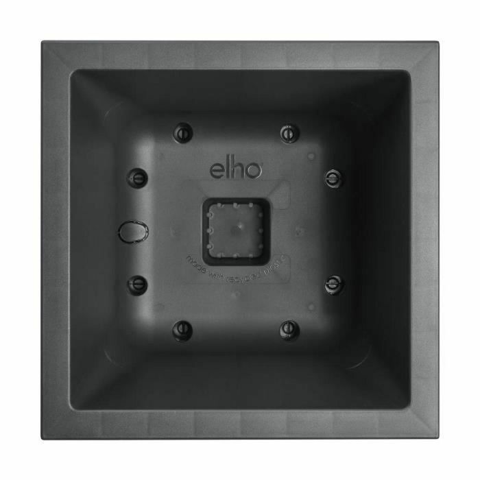 Jardinera Elho Vivo Next Square 40 - Negro - Ø 39 x H 38 cm - interior/exterior - 100% reciclado 1