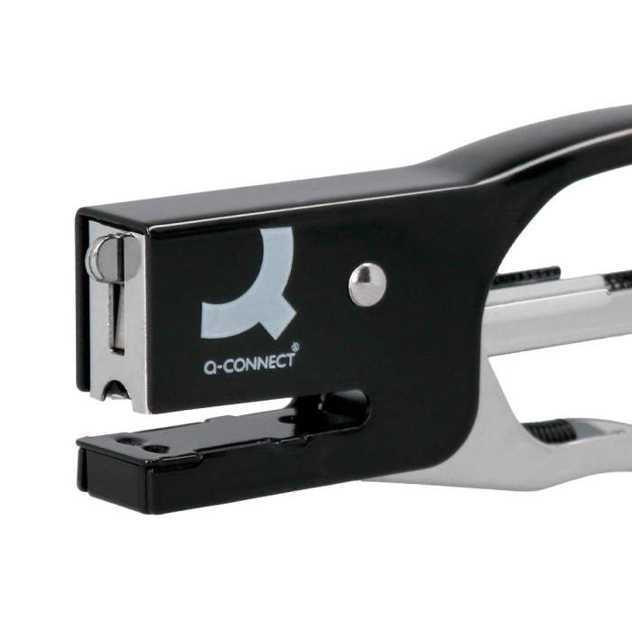 Q-connect Grapadora Tenaza KF22340 Metálica Color Negro Capacidad 12 Hojas Usa Grapas Número 10 3
