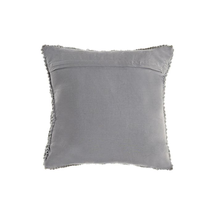 DKD Home Decor Cojin Gris Claro 10 x 45 x 45 cm (4 Unidades) Algodon Poliester 4