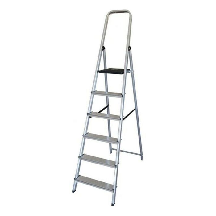 Escalera plegable de 6 peldaños (198 x 47,5 x 12 cm) Escalera plegable de 6 peldaños (198 x 47,5 x 12 cm)