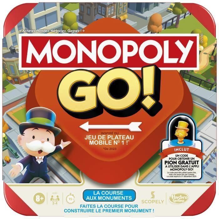 Monopoly Go, Juego de mesa a partir de 8 años, Juego de mesa familiar 1 Monopoly Go, Juego de mesa a partir de 8 años, Juego de mesa familiar 1