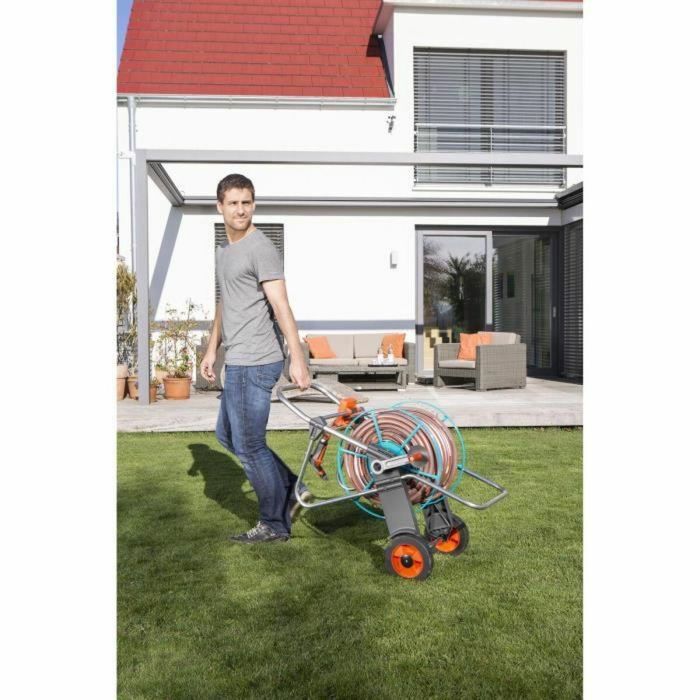 Gardena 100 Enrollador de Manguera de Jardín Metálico con Ruedas, para Mangueras de hasta 100 metros y 13 mm de Diámetro 4