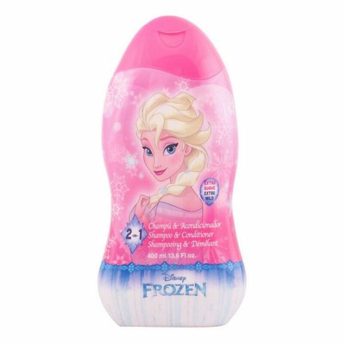 Disney Frozen Champú y Acondicionador 2 en 1 para Niños 400ml - Fórmula Suave, Sin Sulfatos, Aroma Frutas del Bosque