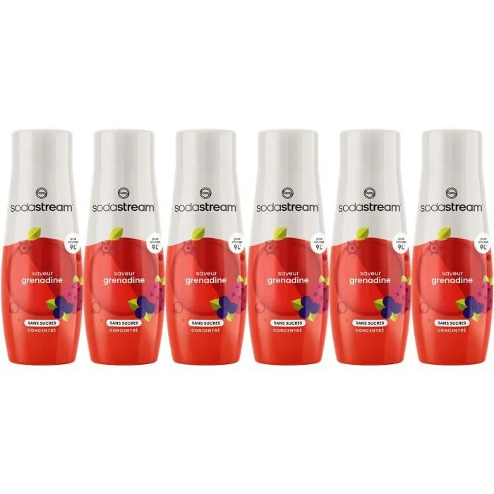 Sodastream SOD7290116748702 Concentrados Pack 6 Granadina Sin Azúcar para Bebidas - Hasta 54 Litros - 440 ml 0 Sodastream SOD7290116748702 Concentrados Pack 6 Granadina Sin Azúcar para Bebidas - Hasta 54 Litros - 440 ml 0