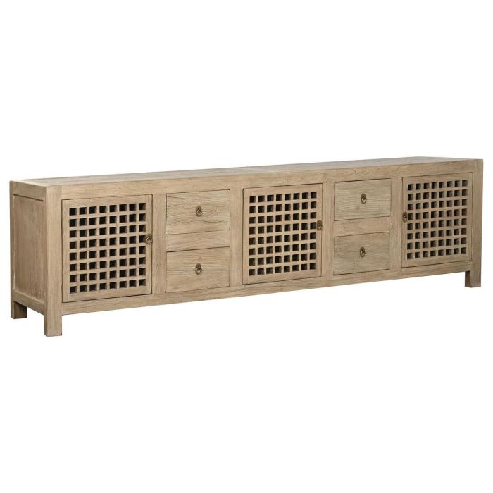 DKD Home Decor bs1c25 Mueble TV Olmo Macizo con 3 Puertas y 4 Cajones, 240x44x60 cm DKD Home Decor bs1c25 Mueble TV Olmo Macizo con 3 Puertas y 4 Cajones, 240x44x60 cm