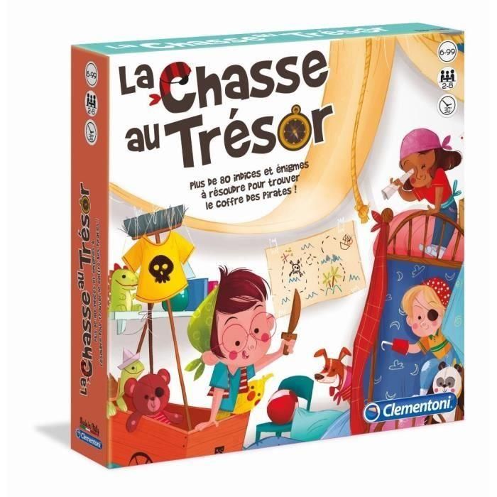 Clementoni La Búsqueda del Tesoro - Juego de Mesa Personalizable con 24 Tableros y 48 Acertijos Visuales, incluye Cofre 0 Clementoni La Búsqueda del Tesoro - Juego de Mesa Personalizable con 24 Tableros y 48 Acertijos Visuales, incluye Cofre 0