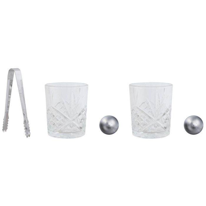 Set de Whisky Home ESPRIT Natural Bambú Cristal 3 Set de Whisky Home ESPRIT Natural Bambú Cristal 3