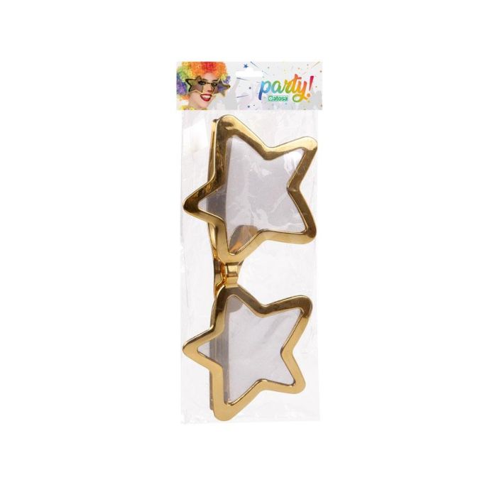 Gafas XXL Doradas en Forma de Estrella para Payaso y Disfraces Cómicos - Accesorio para Fiestas y Carnavales 1 Gafas XXL Doradas en Forma de Estrella para Payaso y Disfraces Cómicos - Accesorio para Fiestas y Carnavales 1