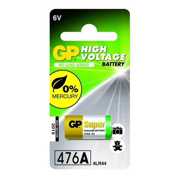 GP High Voltage Battery- 476A 6V, 4LR44, 1-pack GP High Voltage Battery- 476A 6V, 4LR44, 1-pack