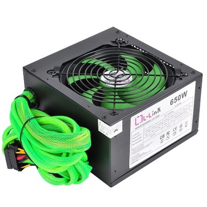 Fuente de Alimentación L-Link LL-PS-650 ATX 650W Negro 650 W 2 Fuente de Alimentación L-Link LL-PS-650 ATX 650W Negro 650 W 2
