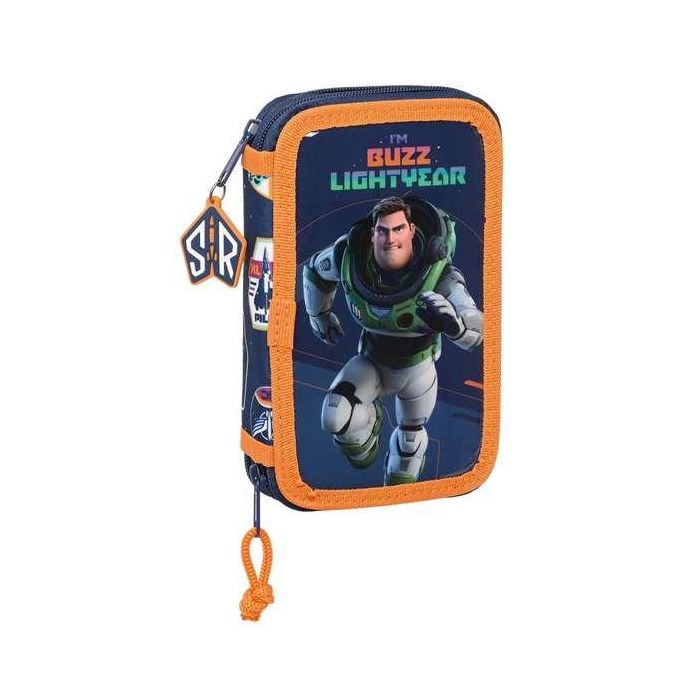 Plumier Doble Buzz Lightyear Azul marino (28 piezas) Plumier Doble Buzz Lightyear Azul marino (28 piezas)