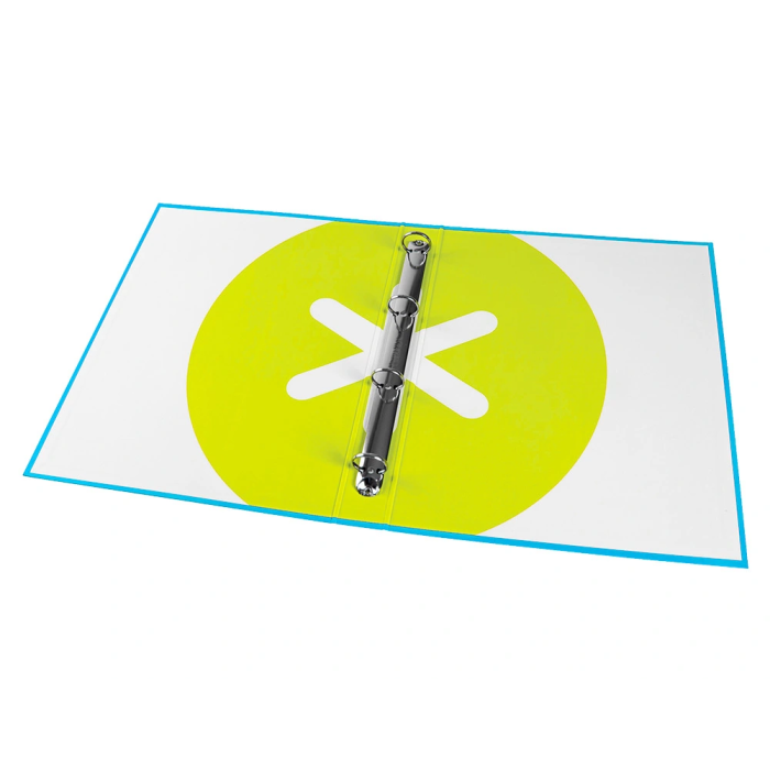 Antartik Carpeta A4 Forrada con 4 Anillas Redondas de 25 mm, Azul 7