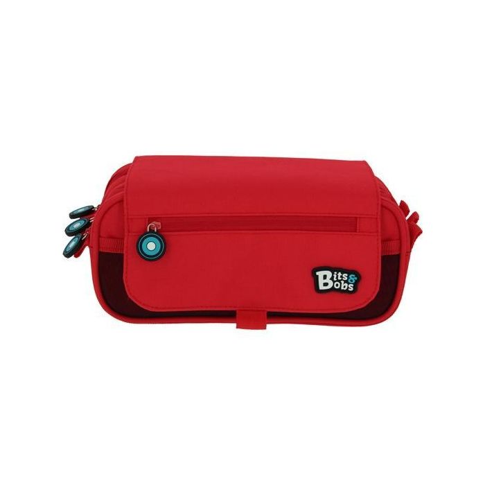Grafoplás Portatodo Triple C-Solapa Bits&Bobs, 23x10x10 cm, Rojo