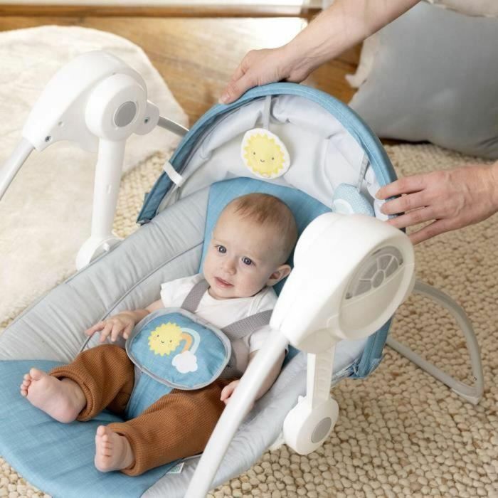 Ity by INGENUITY Columpio portátil Sun Valley Canopy - Toldo, 2 juguetes, asiento reclinable de 2 posiciones - Unisex - 0-9 meses - Gris 4 Ity by INGENUITY Columpio portátil Sun Valley Canopy - Toldo, 2 juguetes, asiento reclinable de 2 posiciones - Unisex - 0-9 meses - Gris 4