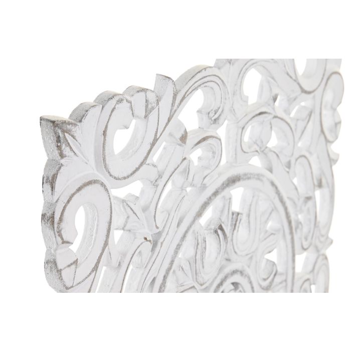 DKD Home Decor Decoración Indio Blanco Marron 7 x 47 x 39 cm MDF Metal Hecho a Mano (2 Unidades) 1