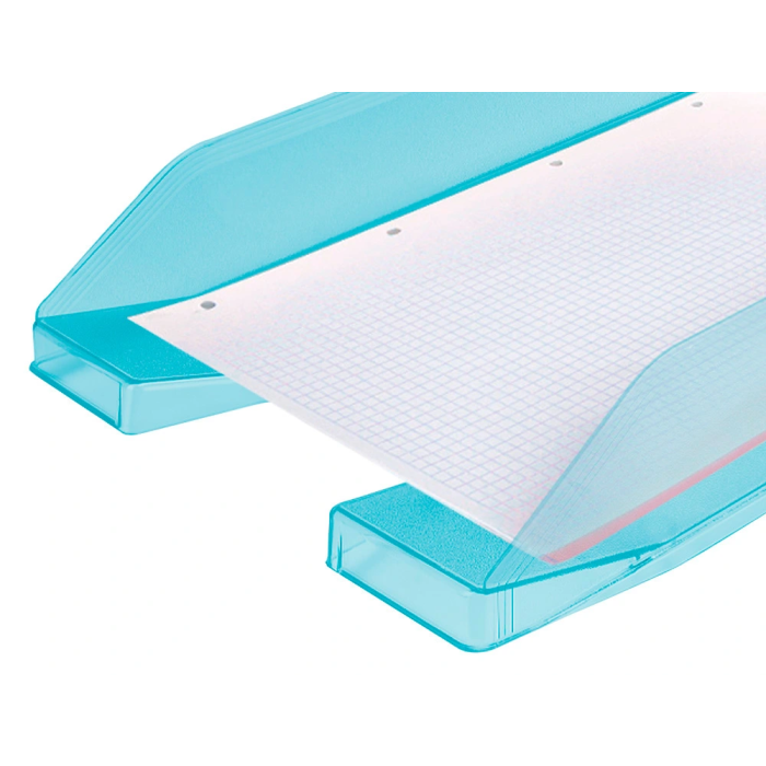 Q-connect Bandeja sobremesa plástico turquesa transparente 240x70x340 mm 3