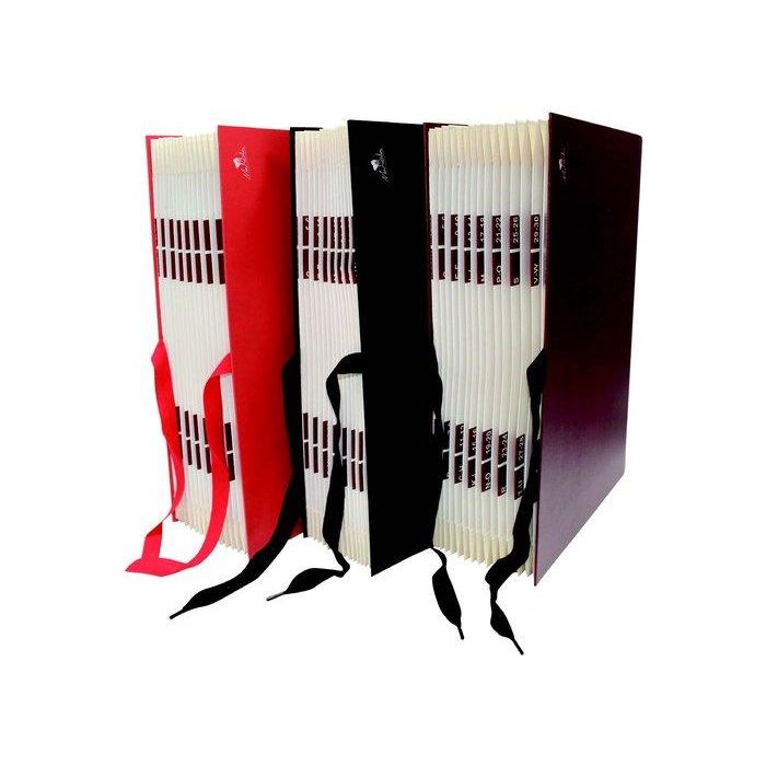 Clasificador Acordeon Mariola Geltex 4º 20 Dptos.(A-Z) Rojo