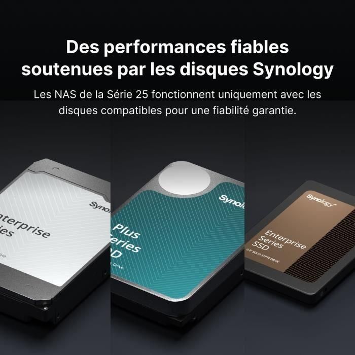 Synology DS925+ DiskStation NAS Ryzen Embedded V1500B 4GB DDR4 0TB Servidor de Almacenamiento para Hogar 5