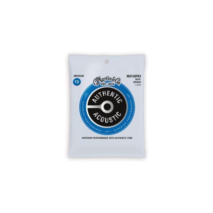 Juego Acústica Authentic Sp Bronze 80/20 Medium 13-56 (Pack 3)