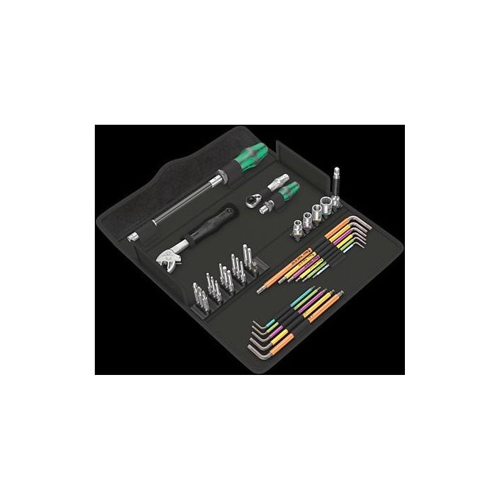 Wera 05134013001 Kraftform Kompakt F1 Fensterbau. Juego 36 destornilladores puntas Hexagonal Phillips Torx, 17.4cm con portabits