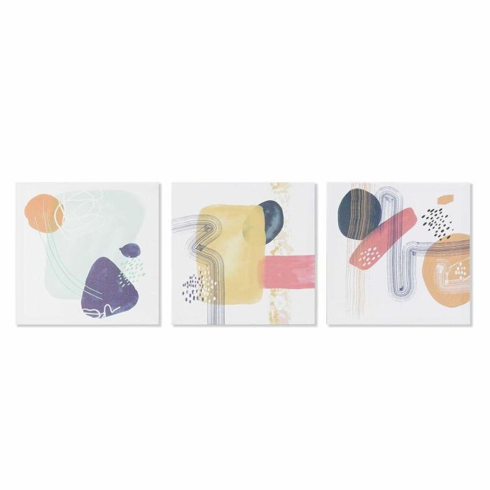 Cuadro Moderno DKD Home Decor Multicolor 1.8 x 40 x 40 cm (3 Unidades) Cuadro Moderno DKD Home Decor Multicolor 1.8 x 40 x 40 cm (3 Unidades)