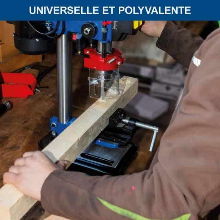 Scheppach Taladro de Columna DP16VLS 500W 16 mm con Láser Cruzado y Tornillo Incluido 16