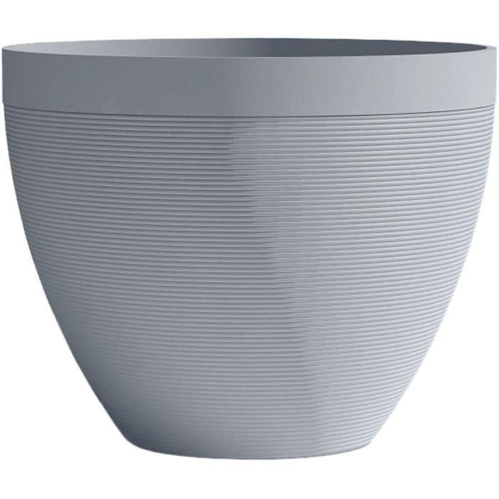 Garden Id 02042029 Maceta Green Care Impact Azul-Gris 30x26cm 100% Reciclada Resistente UV y Heladas 10 Años Garantía