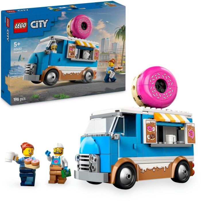 LEGO 60452 Camión de Dónuts de juguete LEGO City con minifiguras, máquina de café, caja registradora y quiosco móvil para niños +5 años 13 LEGO 60452 Camión de Dónuts de juguete LEGO City con minifiguras, máquina de café, caja registradora y quiosco móvil para niños +5 años 13