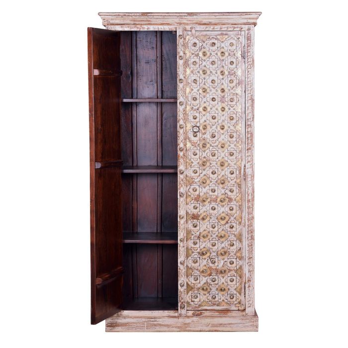 Giner y Colomer Armario Madera de Mango 2 Puertas Color Marfil Envejecido 2