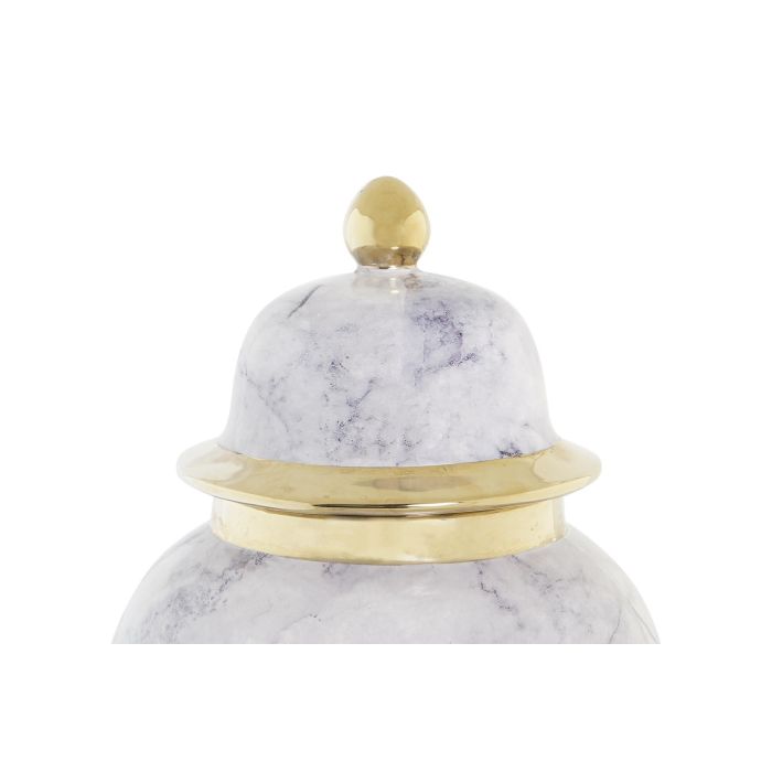 DKD Home Decor Tibor Moderno de Porcelana Dorado y Azul 22x42x22 cm (2 Unidades) 1