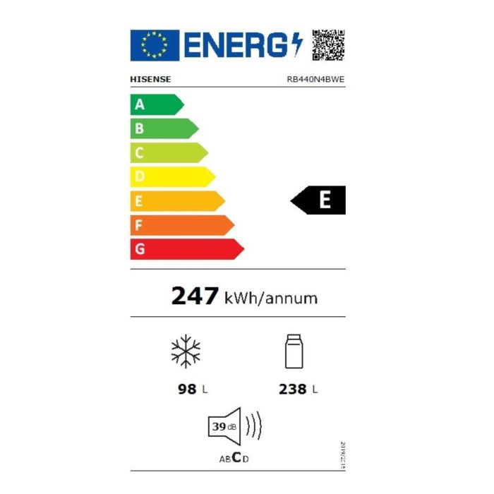 Frigorífico combinado Hisense RB440N4BWE Blanco 1 Frigorífico combinado Hisense RB440N4BWE Blanco 1