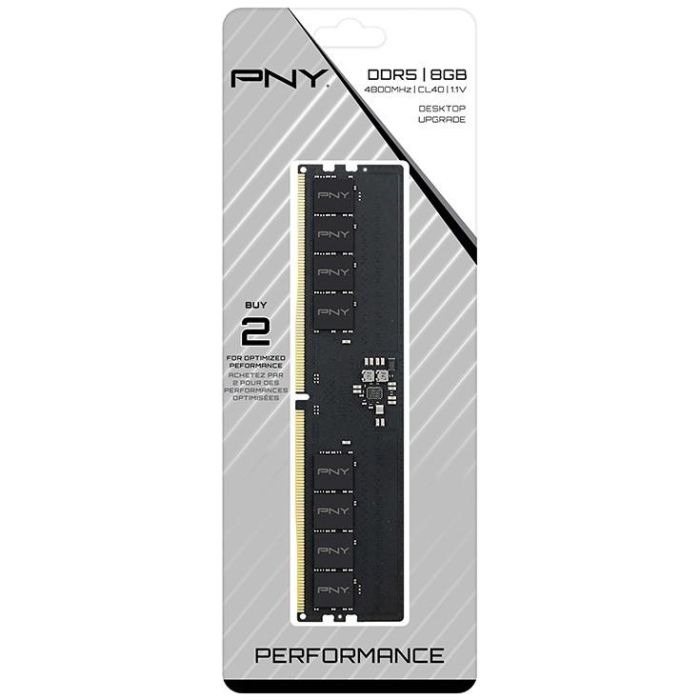 PNY PNY0751492656250 Módulo de Memoria RAM DDR5 8 GB 4800 MHz para PC - Máximo Rendimiento y Consumo Eficiente 2