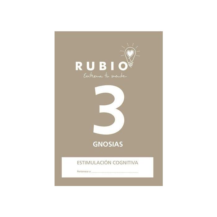 Cuaderno Rubio A4 Estimulacion Cognitiva Gnosias Nº 3 (Deterioro Cognitivo Moderado-Grave) (Set de 5)