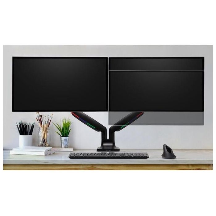 Kensington Brazo Doble de Monitor SmartFit Ajustable con un Toque para Escritorio, Abrazadera, 13"-34", Negro 4 Kensington Brazo Doble de Monitor SmartFit Ajustable con un Toque para Escritorio, Abrazadera, 13"-34", Negro 4