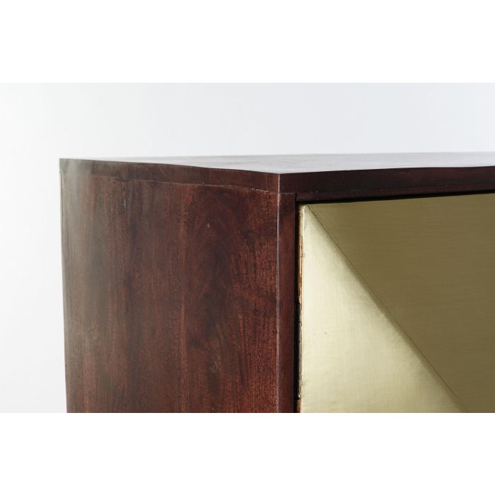 DKD Home Decor Aparador Glam Marron Oscuro y Dorado de Madera de Mango y Acacia con 2 Puertas y 2 Estanterías 156.5x84x43 cm 2 DKD Home Decor Aparador Glam Marron Oscuro y Dorado de Madera de Mango y Acacia con 2 Puertas y 2 Estanterías 156.5x84x43 cm 2
