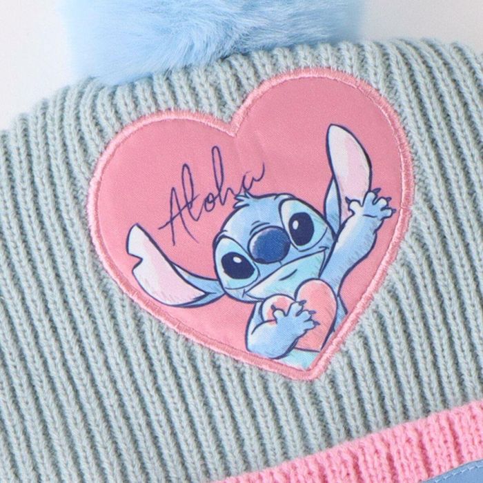 Gorro, Bufanda y Guantes Stitch Azul claro 3 Piezas 4