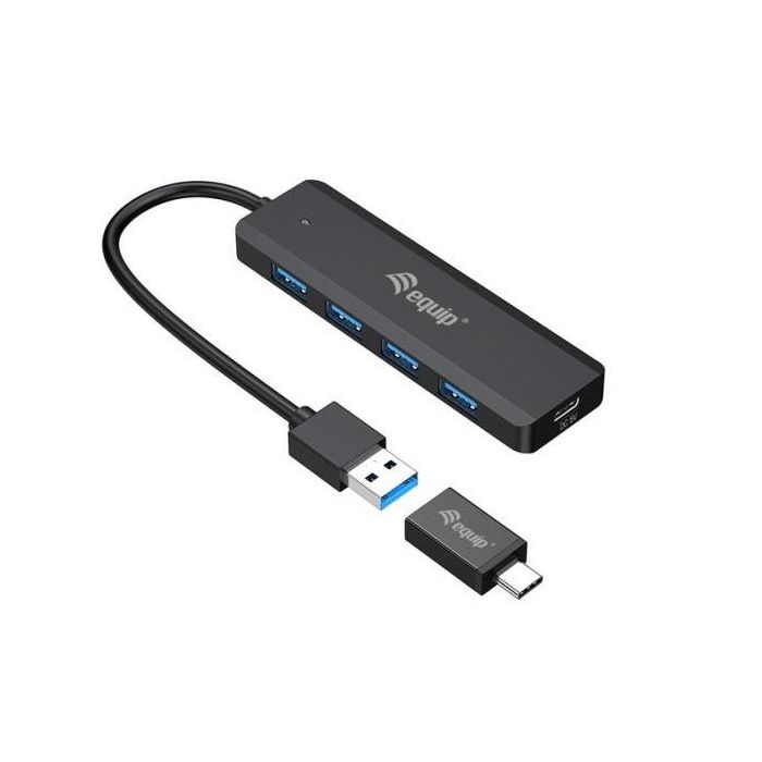 Hub USB Equip 12895907101 Negro 15 cm 2
