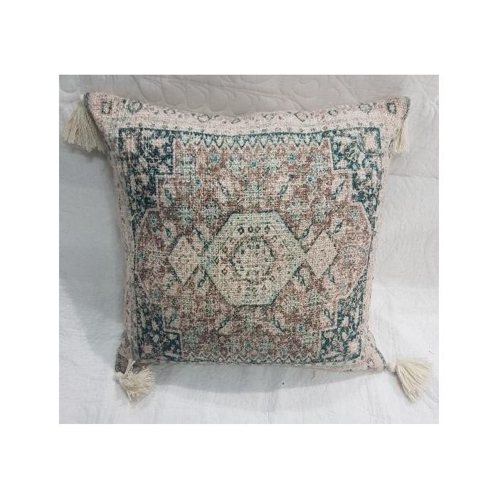 DKD Home Decor Sillón Verde de Algodón Colección Lahaul Acabado Desgastado 4 Piezas 155x76x65 cm Altura Asiento 13 cm 22 kg 1