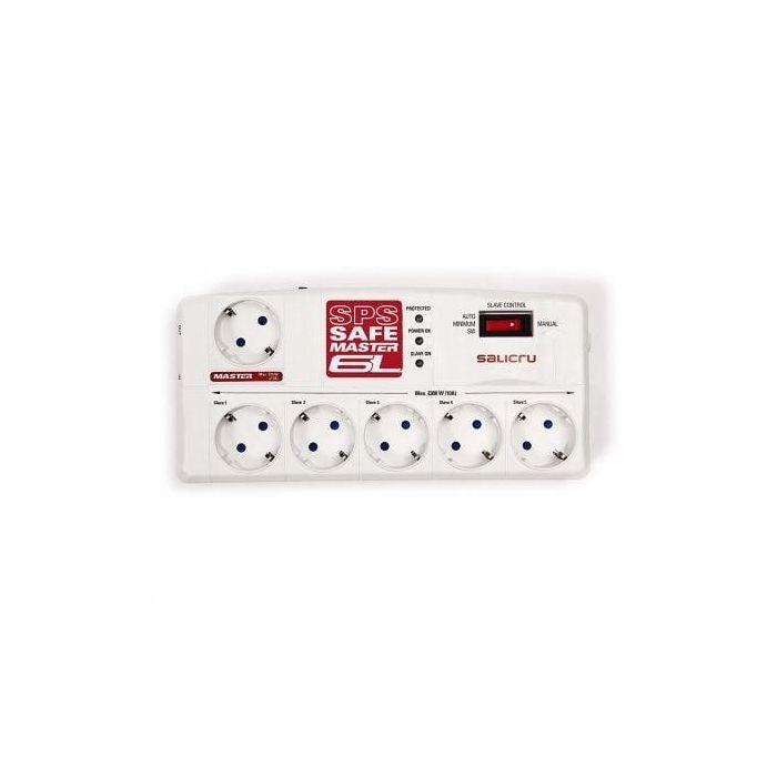 Regleta Enchufes 5 Tomas con Interruptor Salicru SPS SAFE Master 250 V Regleta Enchufes 5 Tomas con Interruptor Salicru SPS SAFE Master 250 V