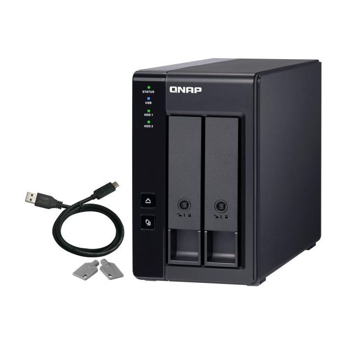Qnap TR-002 DAS Caja de Expansión RAID USB Tipo C de 2 Bahías 3.5"/2.5" Formato Torre 4
