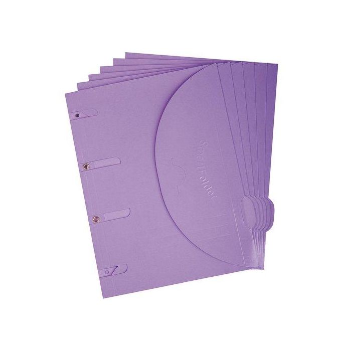 Dosier Sobre Tarifold Smartfolder Carton Velcro A4 4 Taladros Violeta Pack De 6