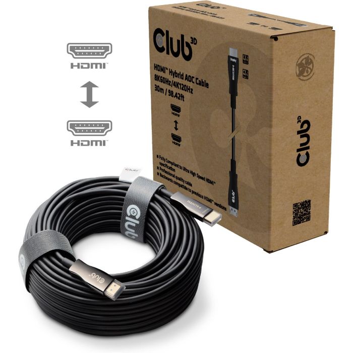 Club3D HDMI-Kabel A -> A 2.1 aktiv opt. 8K60Hz UHD 30 Meter retail 9